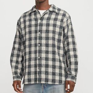 Jack&Jones Jorderek Houmd Tapestry WIDE FIT SHIRT Moonbeam L NWT in packaging